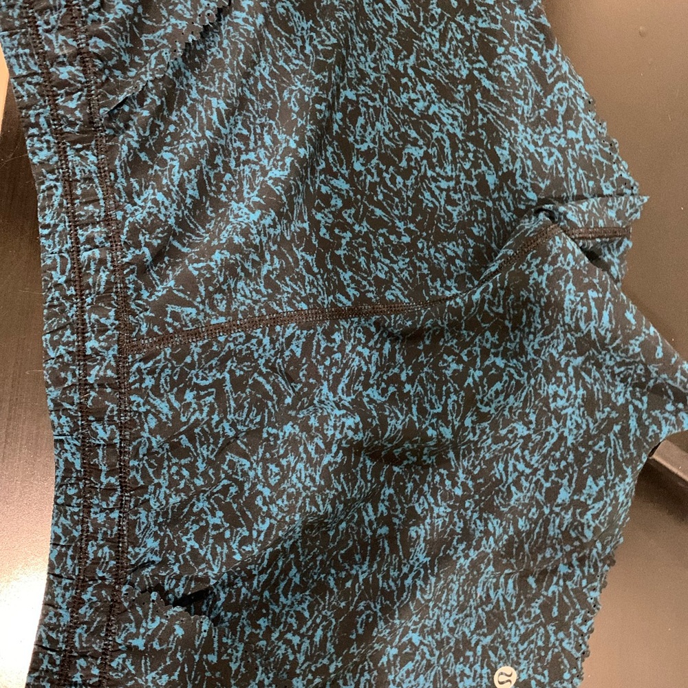 Black and blue athletic Lululemon shorts